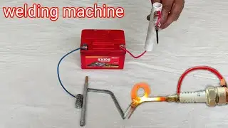 How to make a simple welding machine from SPARK PLUG IN 12 VOLT BATTERY at home ! new experiment