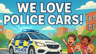 We Love Police Cars! 🚓 | Stomp-Clap Police Song for Kids (clip) #police #policecar #policecarsong