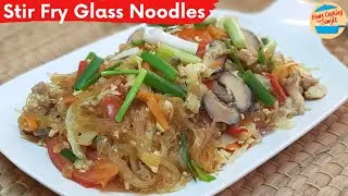 Рецепт жареной стеклянной лапши с грибами шиитаке