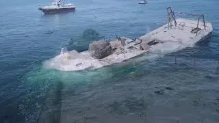 Friends of RGV Reef EMR Shrimp Boat reef deployment 2020