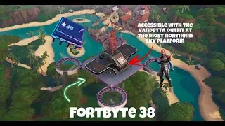 Fortnite Fortbyte #38 Location - Accessible With The Vandetta Outfit At Northern Most Sky Platform