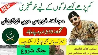 Mujahid force jobs in PAK Army 2025 |Government Job vacancy 2025 | Today all jobs in pakistan