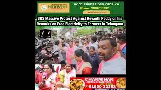 Massive Protest BRS Against Revanth Reddy Remarks on Farmers