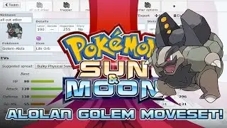 Alolan Golem Moveset Guide! How to use Alolan Golem! Pokemon Sun and Moon! w/ PokeaimMD!