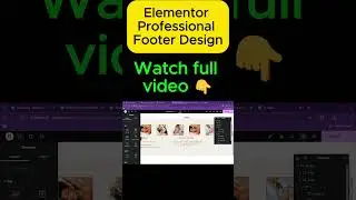 Elementor Custom Footer Design #elementortutorial #elementorpro #elementor #elementorwordpress