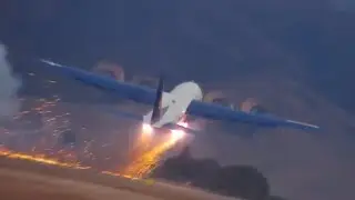 Plane Performs Jet Assisted Take Off