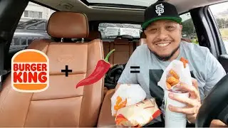 I tried ALL the NEW Burger King FIERY menu items! #fastfood #foodvlog #foodie #foodreview