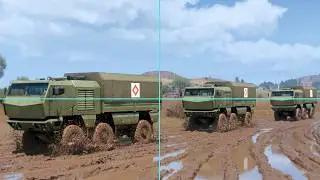 Russian Medical Support Truck Crossing Active War Zone Ambushed by Missile