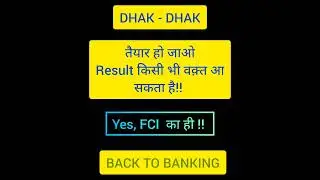 FCI RESULT || BACK TO BANKING