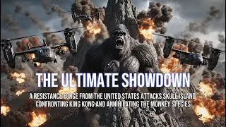 Ultimate Showdown: U.S. Resistance Strikes Skull Island, Confronting Kong and Wiping Out the Apes