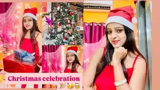 Christmas celebration🎄🎉🧑‍🎄[my look❤️]#fullvlog #dailyvlog #kajalsingh #jamshedpur #foodvlog #viral