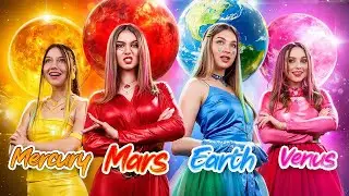 Les Filles Planètes dans la Vraie Vie ! Vénus, Terre, Mars et Mercure