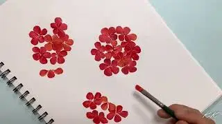 はじめてのトールペイントNo.72 花言葉は「あなたがいて幸せ」ゼラニウムの描き方➖Geraniums, How to draw & paint, Acrylic painting