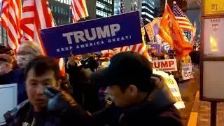 Pro-Trump supporters march in Tokyo