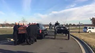 Charlie Pointer, Nov. 22, 2016, Transfer from hearse to caisson.
