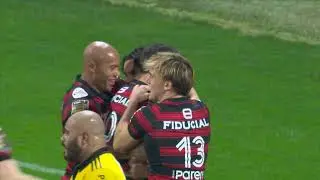 TOP 14 - Essai de Romain NTAMACK (ST) - Stade Toulousain - Stade Rochelais