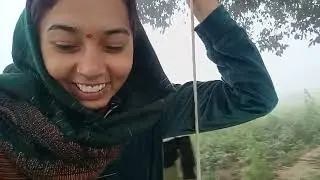 Itni Sardi me khet me jhula jhula bahut mja aya | khet se churaye dhaniya😂😂  | bindass Tiwari gil | 