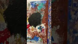 Tarik Mendes Mixed Media Painting With LED lights