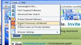 hummingbird pro tools twitter friend finder followers add