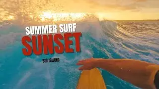 Epic Sunset during Summer Surfing a South Swell in Hawaii