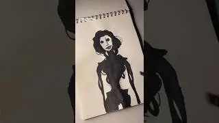 Drawing Scribble Art ( The Locust ) #art #drawing #scribbleart #horror #locustattack