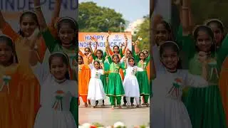 15 AUGUST 🇮🇳 School Independence Day ❤️💚🤍 #shorts