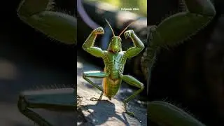 Muscular grasshopper #saltamontes #muscle  #grasshopper #cute #nature