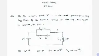 Network Theory GATE PYQ | Question 31 | Ram Balaji S