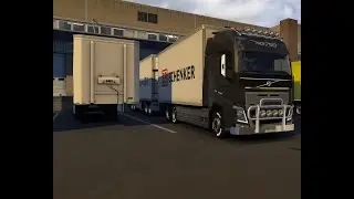 ETS2  Backning 3 olika platser Volvo 24 meter Tandem DB Schenker