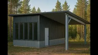 Discover Your Dream Home: 20x20 Single-Slope Side Porch Cabin Kit [DIY]