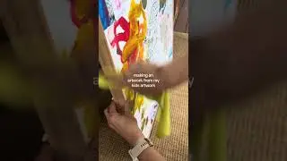 Turning Kids&rsquo; Art Into Wall Art #classroommanagement #classroomsetup #diy #mom #preschoolmom