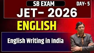 JET Paper 2 ENGLISH 2025  | English Writing in India   | Day - 5 | SB EXAM