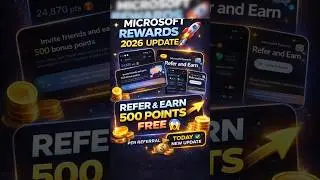 Microsoft Rewards 2026 🔥 Refer & Earn 500 Points FREE 😱 | Today New Update | Live Proof #bing