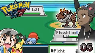 2nd Gym Battle with Rock type gym leader Pokemon Fire XY part 05