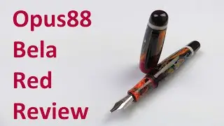 Fountain pen review: Opus88 Bela Red (English and German subtitles)