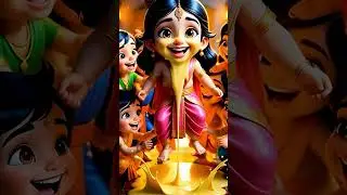 नन्हे कृष्ण और माखन की मटकी 🦚 | Krishna Story for Kids #kids #krishna #story #ytshorts #kidsstory