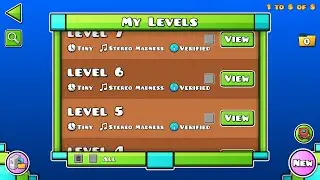 Geometry Dash my brother plays 8 levels that I created, let's see what happens