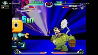 MvC2: Ромнето &mdash; Трон Дрилл с комбо короля Кобуна против Сентинела .:1.9.26:.