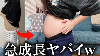妊娠7か月に入ってお腹が爆発しそうになってました