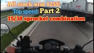 Xrm 125fi all stock top speed 15/38 sprocket combination part 2