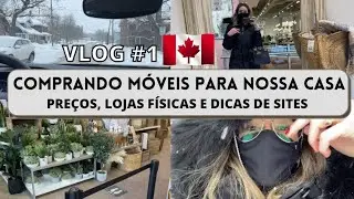 VLOG#1 COMPRANDO MÓVEIS PARA NOSSA CASA| Lojas de móveis no Canadá