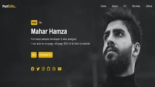 How To Make Personal Portfolio WebPage Using CSS HTML || Frontend Project