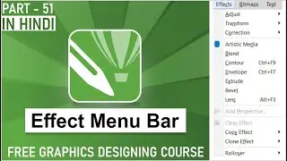 how to use effects menu bar in corel draw in Hindi | effect menu bar tutorial for beginners