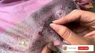 How to Work Circle Mirror | Hand Embroidery | Kach Bharat | #mirrorworkdesign  | #FirstThread