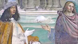 IL SODOMA,  Life of St Benedict, Benedict Repairs a Broken Colander through Prayer,  Self portrait
