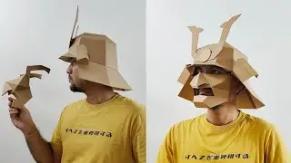 Cara Membuat Helm Dan Topeng Samurai (Versi Baru) Dari Kardus. Panduan Kerajinan Kardus Pola 1969