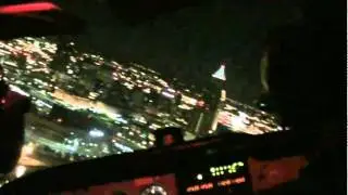 Burke Lakefront night landing KBKL