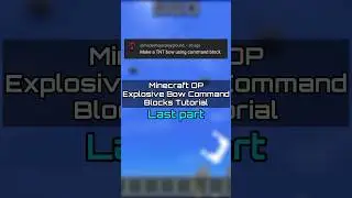 How to Make OP Explosive Bow Tutorial with Command blocks (Bedrock) - Part 3 #shorts