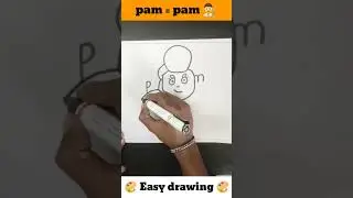 pam = pam 👨&zwj;🔬 || Easy drawing 🎨 || #shorts #drawing #easy #viral #youtubeshorts