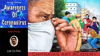 How To Draw COVID-19 Awareness Poster Step By Step | Coronavirus Prevention Drawing With Oil Pastels